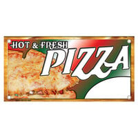 12 inch x 24 inch Rectangular Concession Stand Sign with Pizza Design