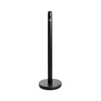 Lavex Janitorial 40 inch Black Free Standing Smoker Pole and Base