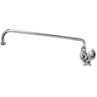 T&S B-0211 Wall Mounted Single Hole Pantry Faucet with 12 inch Swing Nozzle and 4-Arm Handle - Cold