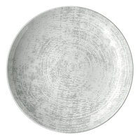 Schonwald 9021328-63070 Shabby Chic 11 inch Structure Grey Round Porcelain Deep Coupe Plate - 6/Case