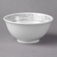 Schonwald 9336664-63070 Shabby Chic 10 oz. Structure Grey Round Porcelain Bowl - 12/Case