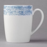 Schonwald 9015630-63072 Shabby Chic 10 oz. Structure Blue Porcelain Mug with Handle - 6/Case