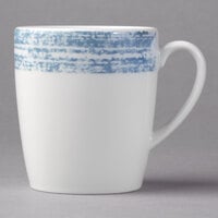 Schonwald 9015270-63072 Shabby Chic 6.75 oz. Structure Blue Porcelain Tall Cup with Handle - 12/Case
