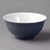 Schonwald 9336664-63081 Shabby Chic 10 oz. Blue-Grey Round Porcelain Bowl - 12/Case