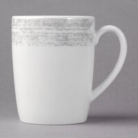 Schonwald 9015630-63070 Shabby Chic 10 oz. Structure Grey Porcelain Mug with Handle - 6/Case