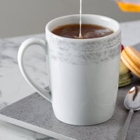 Schonwald 9015630-63070 Shabby Chic 10 oz. Structure Grey Porcelain Mug with Handle - 6/Case