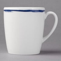 Schonwald 9015270-63075 Shabby Chic 6.75 oz. Dark Blue Porcelain Tall Cup with Handle - 12/Case