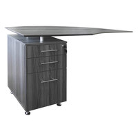 Safco MNBFPLGS Medina Series 15 1/2" x 18 1/8" x 26 5/8" Gray Steel Laminate Pedestal File Cabinet