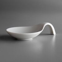 Schonwald 9356110 Signature 2.75 oz. White Porcelain Spoon-Shaped Bowl - 12/Case