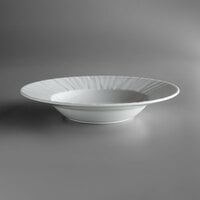 Schonwald 9360174 Character 8.25 oz. White Round Porcelain Deep Bowl with Rim - 6/Case
