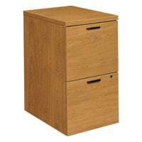 HON 105104CC 10500 Series Harvest Laminate Two-Drawer Mobile Pedestal File Cabinet - 15 3/4" x 22 3/4" x 28"