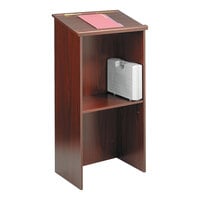Safco 8915MH 23 inch x 15 3/4 inch x 46 inch Mahogany Stand-Up Lectern
