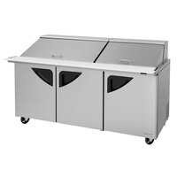 Turbo Air TST-72SD-30-N 73 inch Super Deluxe 3 Door Mega Top Refrigerated Sandwich Prep Table