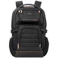 Solo USLPRO7424 12 1/4 inch x 6 3/4 inch x 17 1/2 inch Arc Black/Tan Polyester Computer Backpack