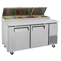 Turbo Air TPR-67SD-N 67 inch Super Deluxe Refrigerated Pizza Prep Table