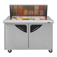 Turbo Air TST-48SD-N 48 inch Super Deluxe 2 Door Refrigerated Sandwich Prep Table