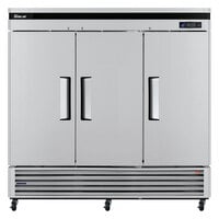 Turbo Air TSR-72SD-N Super Deluxe 82" Bottom Mounted Solid Door Reach-In Refrigerator with LED Lighting
