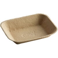 EcoChoice 9" x 7" Molded Fiber / Pulp Rectangular Tray - 250/Case