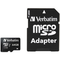 Verbatim 44084 Premium 64 GB MicroSDXC UHS-I V10 U1 Class 10 Memory Card