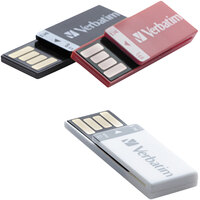 Verbatim 98674 Clip-It Assorted Colors 8 GB USB Flash Drive - 3/Pack