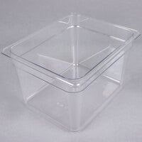 Cambro 28CW135 Camwear 1/2 Size Clear Polycarbonate Food Pan - 8 inch Deep