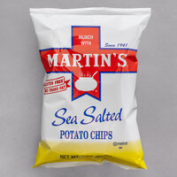 Martin's 1 oz. Bag of Sea Salted Potato Chips - 30/Case