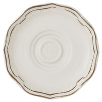 Villeroy & Boch 16-4059-1460 La Scala Patina 4 3/4 inch White Premium Porcelain Saucer - 6/Case