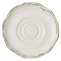 Villeroy & Boch 16-4059-1280 La Scala Patina 6 1/4 inch White Premium Porcelain Saucer - 6/Case