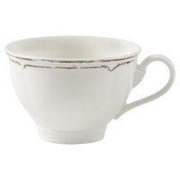 Villeroy & Boch 16-4059-1240 La Scala Patina 10.25 oz. White Premium Porcelain Cup - 6/Case