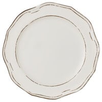 Villeroy & Boch 16-4059-2800 La Scala Patina 12 1/2 inch White Premium Porcelain Round Platter - 6/Case