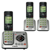 Vtech CS6629-3 Black / Silver Cordless Answering System with 2 Additional Handsets