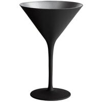 Stolzle 1400025T/2493 Glisten 8.5 oz. Matte Black/Silver Martini Glass - 6/Case