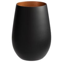 Stolzle 3520012T/2494 Glisten 16.5 oz. Matte Black/Copper Stemless Wine Glass / Tumbler - 6/Case