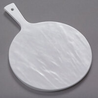 American Metalcraft FSRW11 12 inch Round White Faux Slate Serving Peel