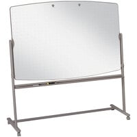 Quartet 3640TE 72 inch x 48 inch Neutral Frame Large Mobile Reversible Whiteboard Presentation Easel