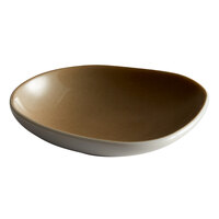 Schonwald 9385709-63013 WellCome 3 1/2 inch Beige Porcelain Organic Dip Dish - 24/Case