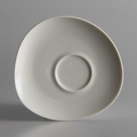 Schonwald 9386918 WellCome 6 1/8 inch Cream Porcelain Organic Saucer - 12/Case