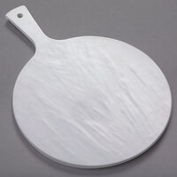 American Metalcraft FSRW14 15 inch Round White Faux Slate Serving Peel