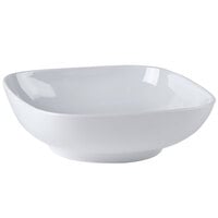 Thunder Group PS3103W 3 1/2" x 3 1/2" Passion White Square 5 oz. Melamine Bowl with Round Edges - 12/Pack