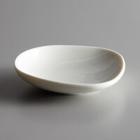 Schonwald 9385709 WellCome 3 1/2 inch Cream Porcelain Organic Dip Dish - 24/Case