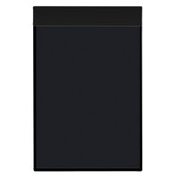 H. Risch Inc. MMB-LTH Tuxedo Leather 8 1/2 inch x 14 inch Customizable Single View Hardback Magnetic Menu Board