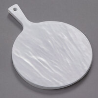 American Metalcraft FSRW9 9 inch Round White Faux Slate Serving Peel