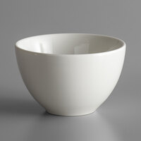 Schonwald 9385378 WellCome 9.5 oz. Cream Porcelain Organic Round Bouillon Cup / Bowl - 6/Case