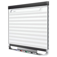 Quartet PP164P2 Prestige 2 72 inch x 48 inch Magnetic DuraMax Porcelain Whiteboard Planning System with Horizontal Lines