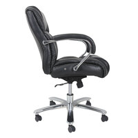 Alera ALEMS4619 Maxxis Series 350 lb. Capacity Black Leather Big and Tall Office Chair