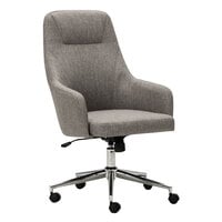 Alera ALECS4151 Captain Series High-Back Gray Tweed Office Chair