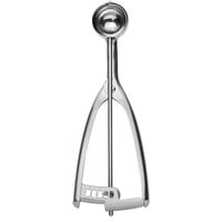Vollrath 47161 #100 Round Stainless Steel Squeeze Handle Disher - 0.38 oz.
