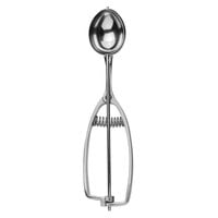 Vollrath 47171 #24 Oval Stainless Steel Squeeze Handle Disher - 1.31 oz.
