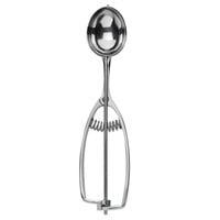 Vollrath 47170 #20 Oval Stainless Steel Squeeze Handle Disher - 1.63 oz.