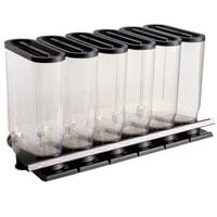 Rosseto 13.3 Liter, 6 Canister Snack/Cereal Dispensers w/ Shelf Mount Kit and Strip